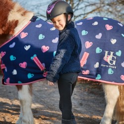 Equipage Lucky hartjes fleece deken