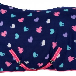 Equipage Lucky hartjes fleece deken