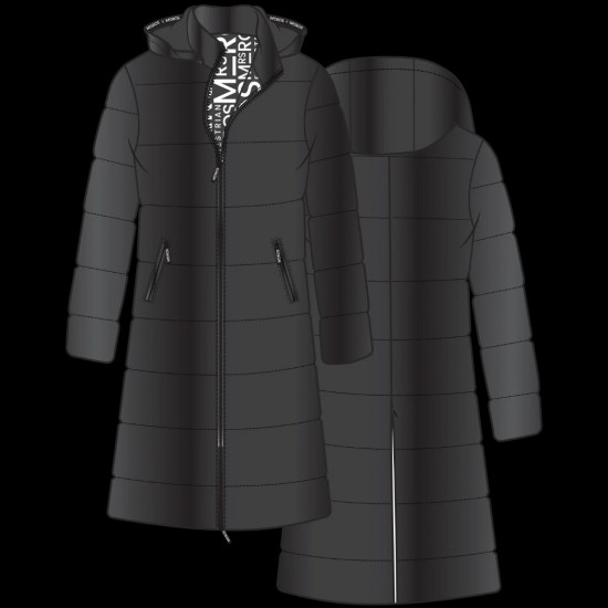 Mrs. Ros Long Coat Billy - Black