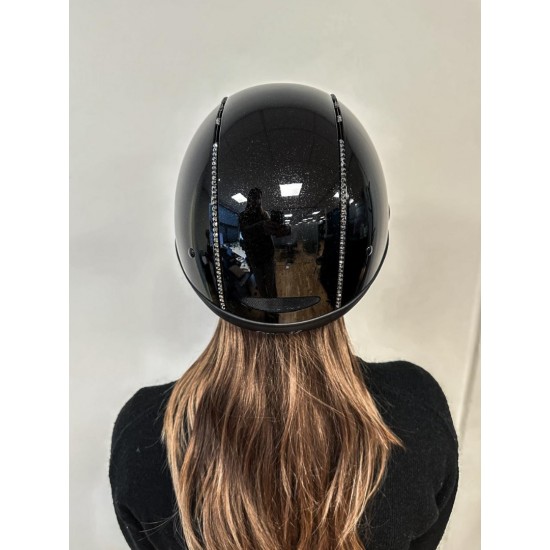 One K Avancé mips Lux cap - Matt top, Black swarovski pipe One K Avancé mips Lux cap - Matt top, Black swarovski pipe