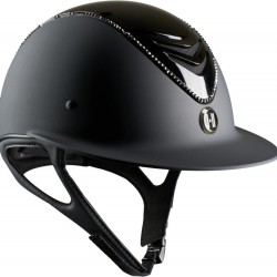 One K Avancé mips Lux cap - Glossy top, black swarovski pipe