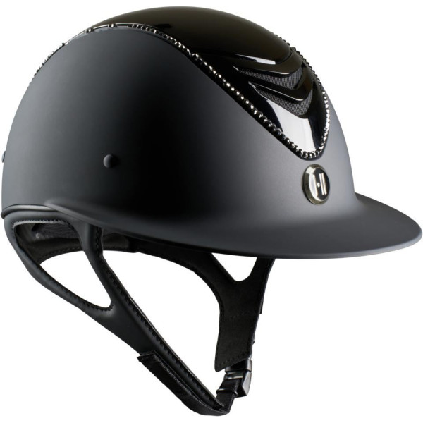 One K Avancé mips Lux cap - Glossy top, black swarovski pipe