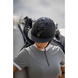 One K Avancé mips Lux cap - Glossy top, black swarovski pipe